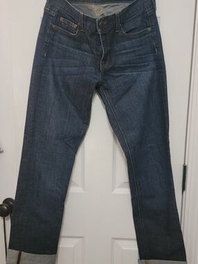 Classic Women's Dark Blue Straight-Leg Jeans